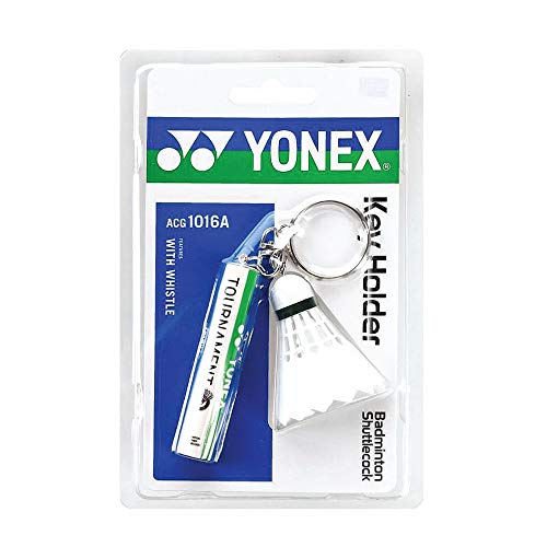 Yonex ACG1016a Schlüsselanhänger Badminton-Federball mit Pfeife, Weiß von YONEX