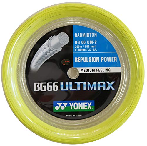 Yonex BG-66 Ultimax 200 m Rolle Badminton Schlager, Color- Yellow von YONEX