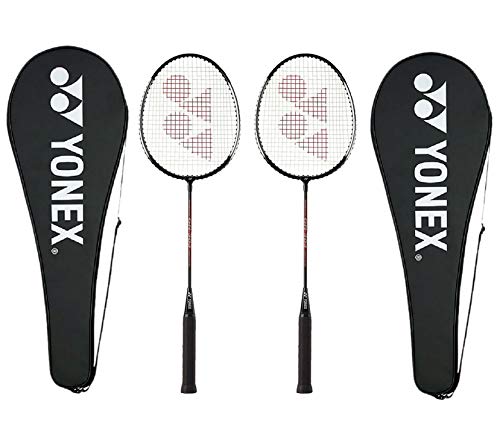 Yonex GR 303 Combo Badmintonschläger mit Vollbezug, 2er Set (schwarz) von YONEX