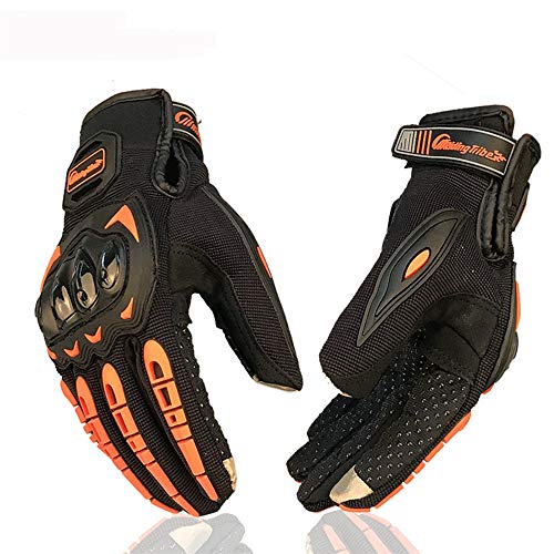 YONGYAO Riding Tribe Motorrad-Motocross-Handschuhe Touchscreen Antikollision Anti-Rutsch-Vollfinger - Orange L von YONGYAO