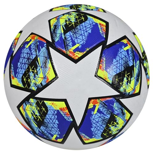 YOPOTIKA Fußballball, offizielle Größe 5, Fußball mit Nadelspiel und Trainingsfußball für Jungen und Mädchen, Fußballliebhaber, Geburtstagsgeschenk, Blau von YOPOTIKA
