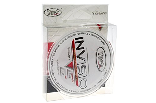 YORK Invisio Angelschnur 150m Spule 0,14mm-0,40mm Monofile Schnur Fluorocarbon beschichtet (0,02€/m) (0,20mm/9,5kg) von YORK Invisio