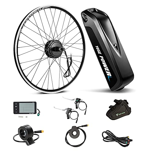 YOSE POWER Ebike Umbausatz 36V250W 28" Heckmoter Elektrofahrrad Conversion Kit 28'' für Steckritzel Cassette mit Integrierte Controller 36V13Ah Batterie von YOSE POWER