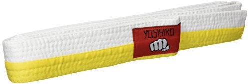 YOSIHIRO 49002 Gürtel Unisex, Unisex – Erwachsene, Weiß/Gelb von YOSIHIRO
