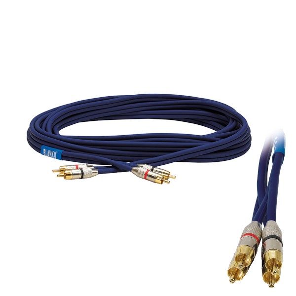 Cinch / RCA Signalkabel 6 Meter - vergoldete Anschlüsse - HIFI Kabel von YOUCAMP