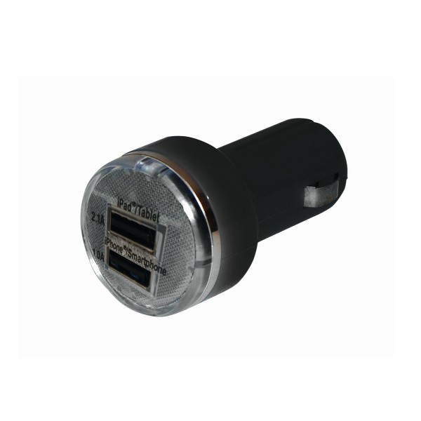 Dual USB Ladeadapter 12V/24V - 1 x 2,1A + 1 x 1A - Auto-Sicherung, ... von YOUCAMP