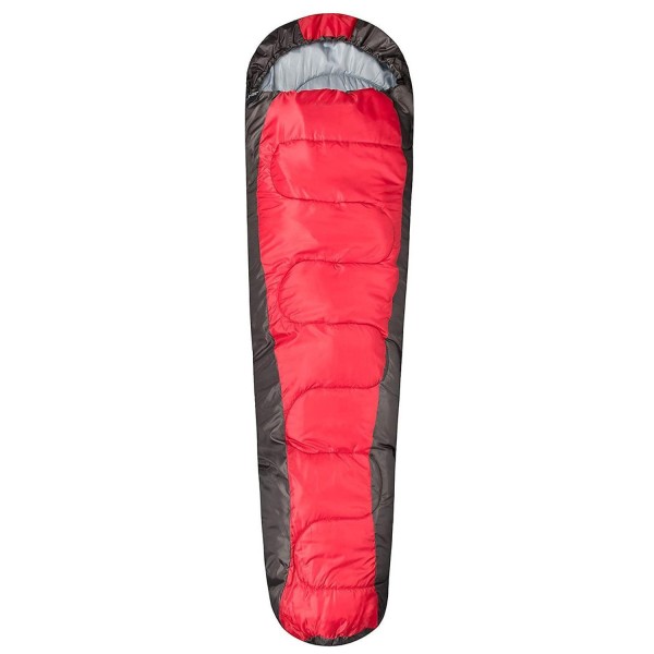 Mumienschlafsack rot/grau - bequemer Sommerschlafsack 13-25° von YOUCAMP