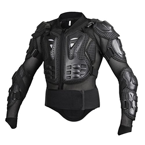 YOUJIAA Motorrad Radfahren Reiten Full Body Armor Rüstung Protector Professionelle Street Motocross Guard Shirt Jacke mit Rückenschutz Schwarz L von YOUJIAA