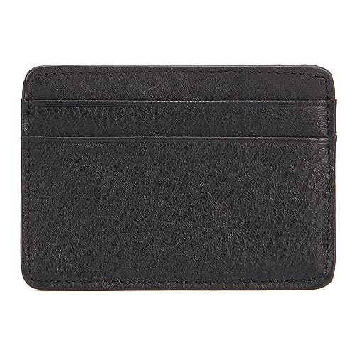 YOUNAFEN Modisches Kreditkartenetui für Damen und Herren, Vintage, kurze Geldbörse, schlanke Brieftaschen, Schwarz, 10*7.5*0.4cm von YOUNAFEN