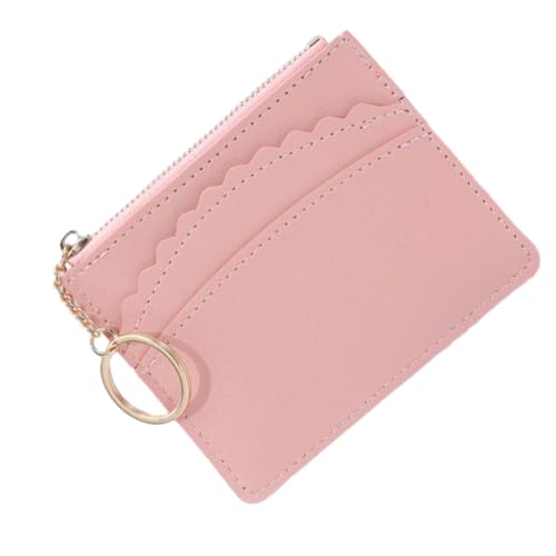 YOUNAFEN Stilvolle Geldbörse mit Reißverschluss für einfache Organisation und Sicherheit für den täglichen Gebrauch, Pink, 12*9*1cm von YOUNAFEN