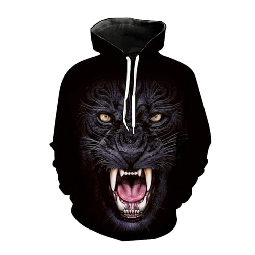YOUOUSI Black Panther Unisex 3D-Druck lustiger Hoodie Pullover Hoodie Hoodie mit Taschen Lange Ärmel von YOUOUSI