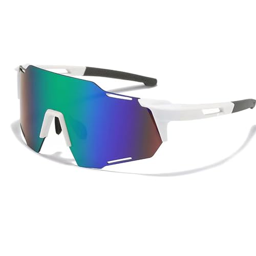 YQBFTC Sport Sonnenbrille Herren und Damen,Fahrradbrille,Schnelle Brille Sonnenbrille,Radbrille Radsportbrillen,Winddicht UV400 Schutzbrille für Outdooraktivitäten Wie Radfahren Laufen Klettern Ski(C) von YQBFTC