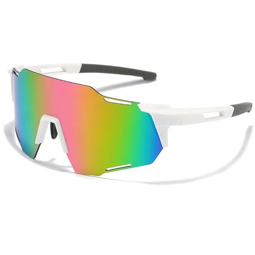 YQBFTC Sport Sonnenbrille Herren und Damen,Fahrradbrille,Schnelle Brille Sonnenbrille,Radbrille Radsportbrillen,Winddicht UV400 Schutzbrille für Outdooraktivitäten Wie Radfahren Laufen Klettern Ski(B) von YQBFTC