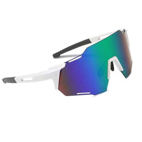 YQBFTC Sport Sonnenbrille Herren und Damen,Fahrradbrille,Schnelle Brille Sonnenbrille,Radbrille Radsportbrillen,Winddicht UV400 Schutzbrille mit Brillenetui für Wie Radfahren Laufen Klettern Ski(B) von YQBFTC