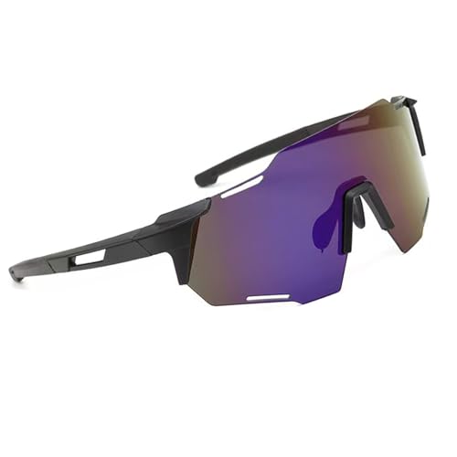 YQBFTC Sport Sonnenbrille Herren und Damen,Fahrradbrille,Schnelle Brille Sonnenbrille,Radbrille Radsportbrillen,Winddicht UV400 Schutzbrille mit Brillenetui für Wie Radfahren Laufen Klettern Ski(C) von YQBFTC
