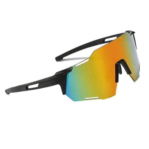 YQBFTC Sport Sonnenbrille Herren und Damen,Fahrradbrille,Schnelle Brille Sonnenbrille,Radbrille Radsportbrillen,Winddicht UV400 Schutzbrille mit Brillenetui für Wie Radfahren Laufen Klettern Ski(D) von YQBFTC