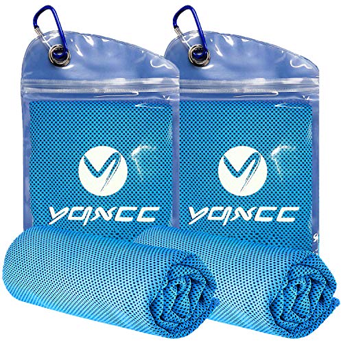 YQXCC Kühlendes Handtuch 2 Stück 120 x 30 cm, Eishandtuch, Mikrofaser-Handtuch für sofortige Kühlung, kühles kaltes Handtuch für Yoga, Strand, Golf, Reisen, Fitnessstudio, Sport, Schwimmen von YQXCC