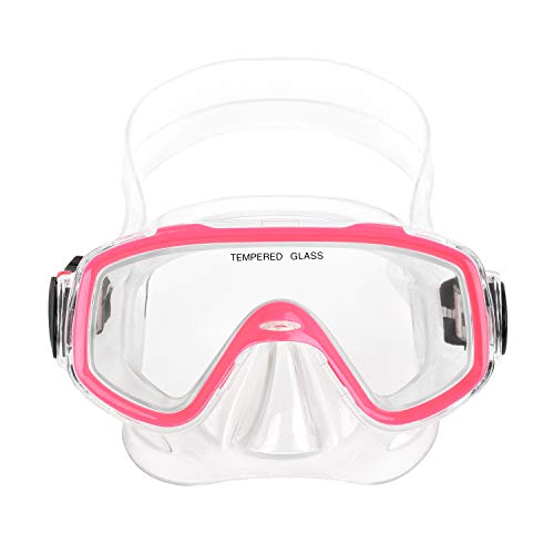 YSXY Kinder Schwimmbrille Taucherbrille UV Schutz & Anti-Fog Schwimmen Brille Schutzbrillen für Mädchen und Jungen, Verstellbares Silikonband (Pink) von YSXY