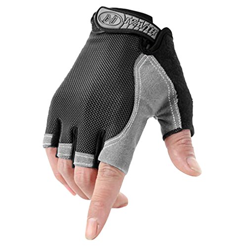 YSXY Unisex Fingerlose Handschuhe Sport Halbfinger Handschuhe Fäustlinge Fahrradhandschuhe,atmungsaktiv,Anti-rutsch für Angeln, Radfahren, Jagd, Reiten, Motorrad und Fitness für Herren Damen von YSXY