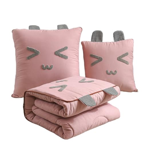 YTGYSHE Kissenbezug Dual-Purple Pillow Quilt, Cartoon-Kissenpuppe, Viersaison-Kissen-Quilt, Kissendecke-Nummer 4-40X40 cm (Auf 100X150 cm Entfaltet) von YTGYSHE