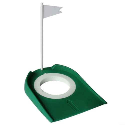 Druck-Putt-Trainer, Golf-Putting-Matte mit Flagge, üben Sie Ihre Putting-Fähigkeiten überall, geeignet für Teppichböden und Grüns (1 grün) von YUANGANG