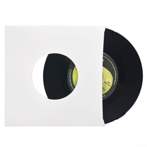 YUANGANG 20 x weiße Vinyl-Schallplatten-Schutzhüllen, Schallplattenschutzbeutel, Kraftpapiertüten, Pergamentpapier, 25,4 cm von YUANGANG