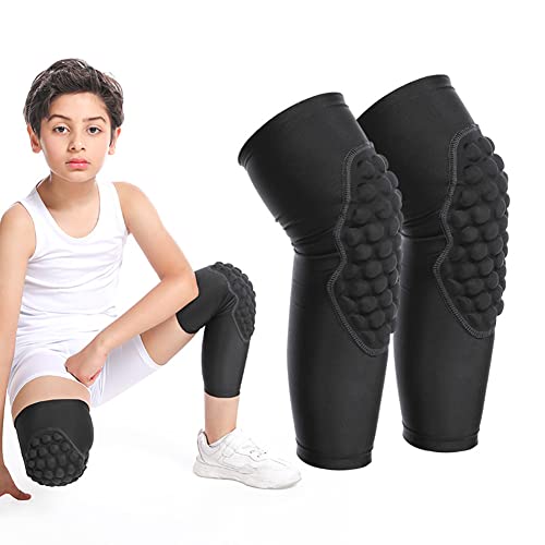 YUANSOME 1 Paar Kinder Ellenbogen Armschoner Kinder Kniebandage Dicke Schwamm Atmungsaktiv Kinder Ellenbogenbandage für Fußball Laufen Tanzen Wrestling Skateboard Reiten 5-15 Jahre von YUANSOME