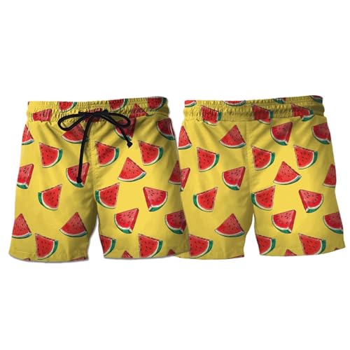 YUECIBAI Shorts Kurze Herren Hose Tropische Frucht-Grafik Kokosnuss-Brett-Shorts Mandarine Wassermelone Männliche Strands Horts 6XL 27986 von YUECIBAI