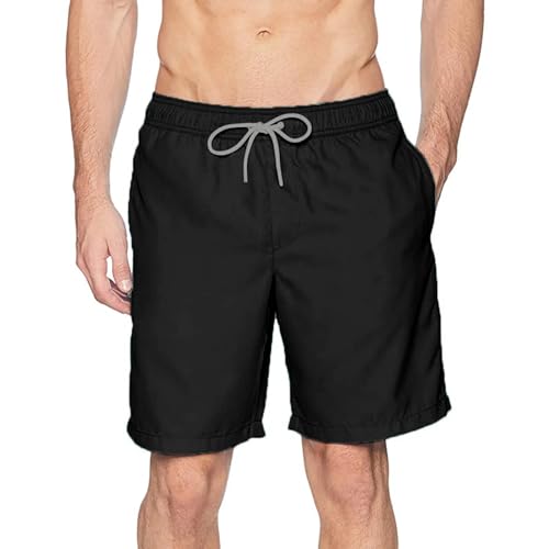 YUECIBAI Shorts Kurze Hose Strandbrett-Shorts Für Männer Badeanzüge Kurze Hosen Für Männer Sport Badeanzüge Volleyball Herren Unterwäsche Bademode Shorts XL Schwarz von YUECIBAI