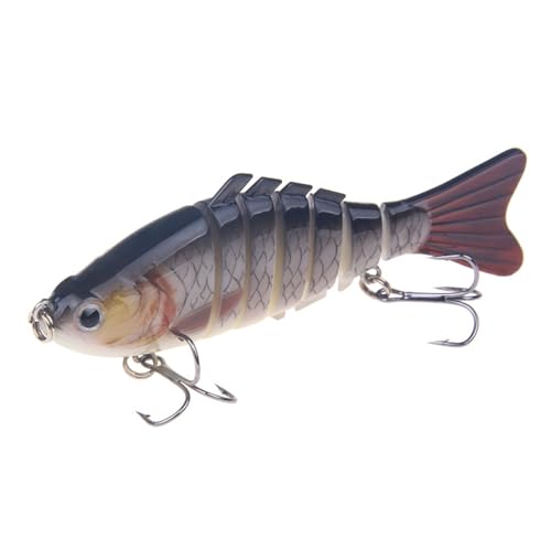 Multi Joint Swimbaits Fischerei Angeln Künstliche Harte Köder Schwimmköder 10 cm 7 Segment Fischereiköder Mit Hakenprofi von YUGSHNKFC