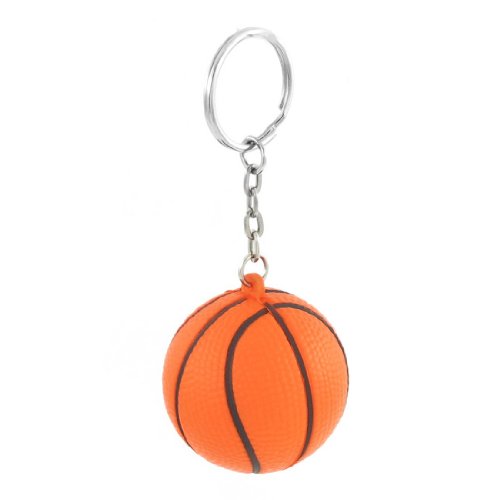 YUMIN Kugelkette in Form eines Stress-Basketballs, Sport, Orange, Schwarz, Orange & Schwarz & Silber, 3.5cm von YUMIN