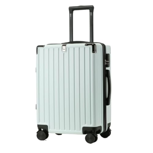 YUMIONB Koffer Herren- und Damen-Aluminiumrahmen-Koffer, Trolley-Koffer, Boarding-Koffer, geräuschlos, Universal-Rad, Passwort-Box Suitcase (Color : Green, Size : 24) von YUMIONB