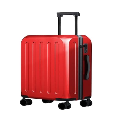 YUMIONB Koffer Koffer mit Universalrädern, Koffer, Boarding-Code-Box, Herren- und Damentaschenkoffer, Trolley-Koffer Suitcase (Color : Red, Size : 20) von YUMIONB