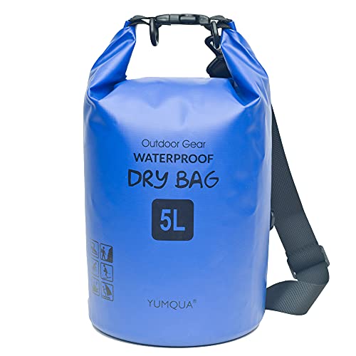 YUMQUA Dry Bag Wasserdichter Tasche 5L 10L 20L 30L 40L wasserdichte Beutel Packsack für Kajak Boot Angeln Rafting Camping Snowboarden Schwimmen Wassersport von YUMQUA