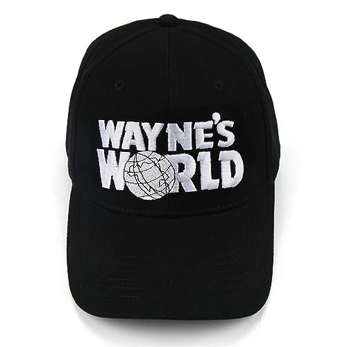 YUONME Baseball-Kappen Wayne's World Schwarze Kappe Hut Baseballkappe Modestil Bestickte Trucker-Mütze Unisex Mesh-Kappe Einstellbare Größe Geschenk von YUONME