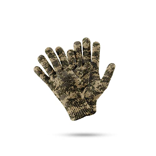 YUUKI Winter Handschuhe,Winterhandschuhe Camouflage 3D-Muster Atmungsaktive, rutschfeste, Gestrickte Touchscreen-Handschuhe Mit Manschette Für Damen Herren Outdoor-Lauf-Thermohandschuhe von YUUKI