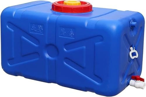 YXCUIDP Speicher-Wasserbehälter Verdickter Tragbarer Haushalts-Wasserspeicher Wassertank mit Wasserhahn for Camping, Wandern, Klettern, Reisen, Outdoor-Aktivitäten (Color : Blue, Size : 150L) von YXCUIDP