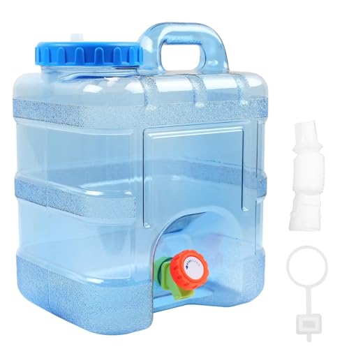YXCUIDP Tragbarer Camping-Wasserbehälter 10 L Wasserbehälter mit Wasserhahn BPA-freier Trinkwasserträger Leicht Zu Reinigender Wassertank for Zuhause, Camping Im Freien, Party von YXCUIDP