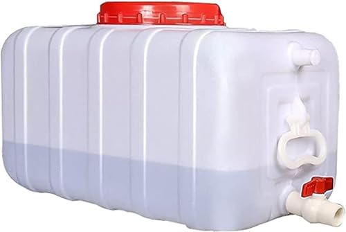 YXCUIDP Verdickter Tragbarer Wasserspeicher Haushalt Wassertank mit Wasserhahn for Camping Wandern Klettern, Reisen Outdoor-Aktivitäten (Color : White, Size : 100L) von YXCUIDP
