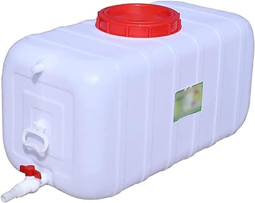 YXCUIDP Verdickter Tragbarer Wasserspeicher Haushalt Wassertank mit Wasserhahn for Camping Wandern Klettern, Reisen Outdoor-Aktivitäten (Color : White, Size : 50L) von YXCUIDP