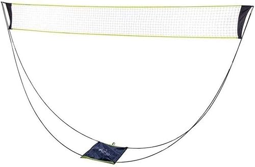 Badminton-Netz, tragbarer, leicht Faltbarer und beweglicher Tennis-Badminton-Netzrahmen für den Innen- und Außenbereich mit Einer Stützstange von YXJPP