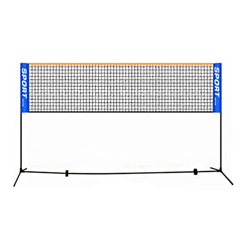 Badminton-Netz-Set, 10 Fuß höhenverstellbar, einfach aufzubauende Nylonnetze mit Stangen, tragbares Sportnetz-Set für Badminton, Tennis, Kindervolleyball, Pickleball von YXJPP