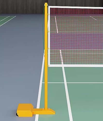 Badminton-Netzständer, Outdoor-Sport-Trainingsgeräte, Badminton-Netzständer für Hinterhof-Rasenplatz-Spielplatz, tragbarer Volleyball-Pfosten mit Rädern von YXJPP