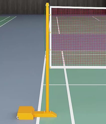 Badminton-Netzständer, freistehende Badmintonpfosten mit Stahlnetz, Sport-Trainingsgerät für drinnen und draußen, Beachvolleyballständer für Garten, Park, Rasen, Spielplatz von YXJPP