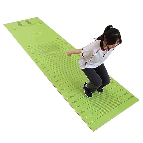 Grünes Weitsprung-Übungstestpad, Weitsprung-Messmatte im Stehen, Fitnesspads für Kinder und Erwachsene, Trainingsmatte für den Boden zu Hause in der Schule, Maße 1–3 m von YXJPP