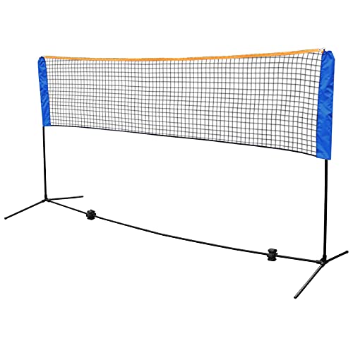 Praktisches Badmintonnetz, Volleyball-, Fußball- und Tennisnetz-Set für Kinder, mit Stahlrahmenhalterung, freistehend und mit Tragetasche, geeignet für Innen- und Außenplätze, Bänke, Laufstege, Fitn von YXJPP
