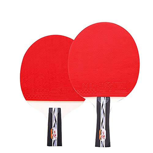 Tischtennisschläger-Set, Amateur-Training, 2-Spieler-Freizeit-Ping-Pong-Paddel-Set, Jungen und Mädchen/Doppel/C von YXJPP