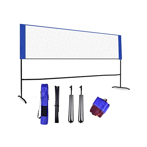 Tragbarer Badminton-Netzständer, zusammenklappbar, abnehmbar, Tennis-/Indoor-Badminton-Netzständer, Ballpfosten von YXJPP