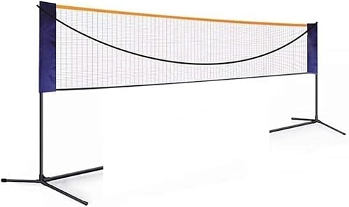 Tragbares Badminton-Netzset, einfach zusammenklappbarer Badminton-Netzrahmen für drinnen und draußen, Volleyball-Tennis-Standspiel, Höhen- und Breitenverstellung, Netzrahmen von YXJPP