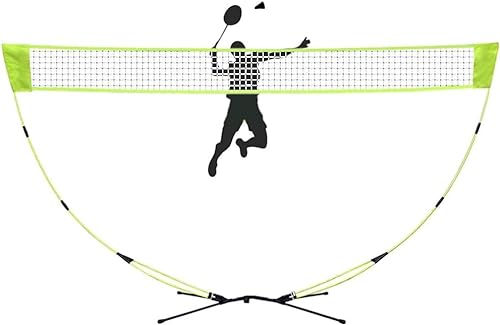 Tragbares Badmintonnetz-Set, Badminton-Volleyball-Netzrahmen, tragbares Innen- und Haushaltsnetz, einfach zusammenklappbar, für den Außenbereich, mobiler Ständer, Trainingsnetz von YXJPP